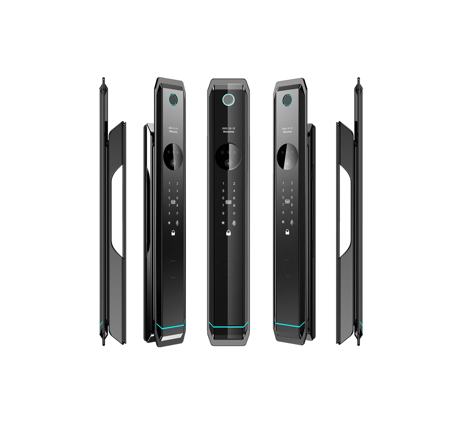 TS12 3D Face Recognition Smart Lock with 4.5inch IPS Video I